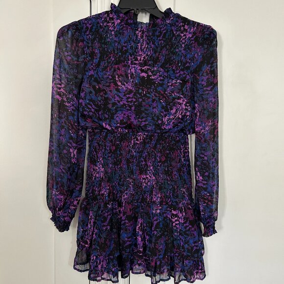 Long Sleeves AQUA Short Dress, Size S - Picture 1 of 5